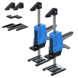 RELIANCER 2PCS Labor Saving Arm Jacks w/Woodworking Clamp & Anti-Slip Rubber Pad,Hand Lifting Tool,440lbs Capacity,Carbon Steel Furniture Jack Lifter,Construction Jack for Cabinet,Door,Window,Drywall