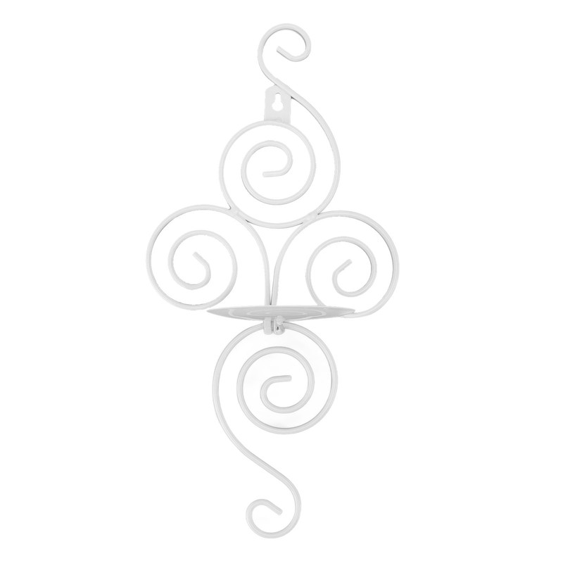 2 Sets Wall Candle Holder Foldable European Style Swirl Wrought