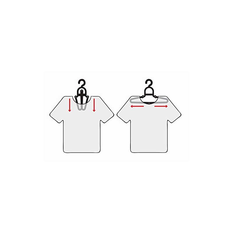 Ideaworks Set of 3 Shirt Saver Hangers, White/Grey, 31 x