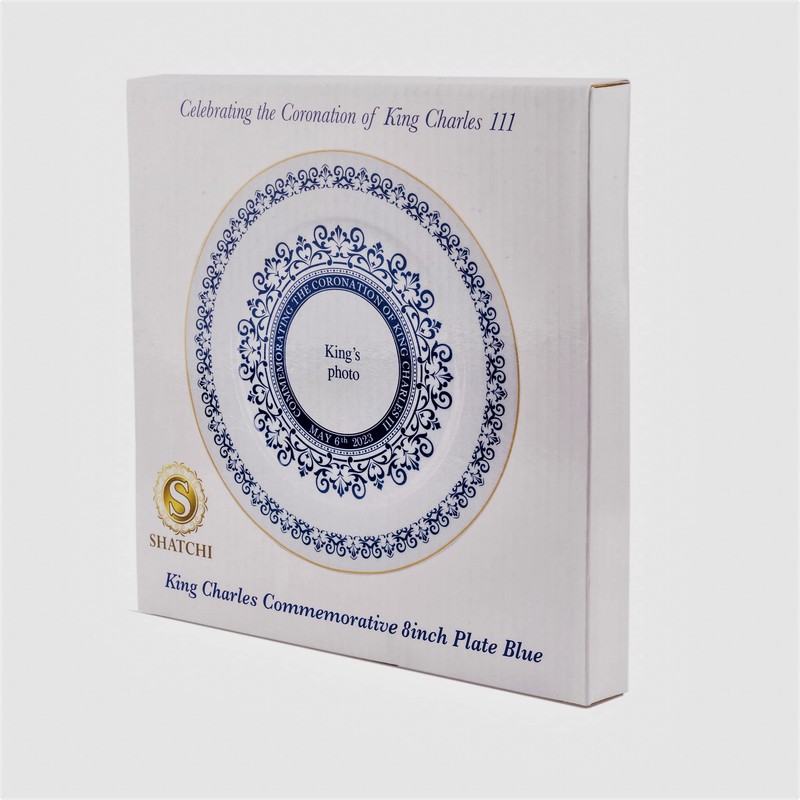 SHATCHI King Charles III Portrait Memorabilia King's Coronation Commemorative Plate