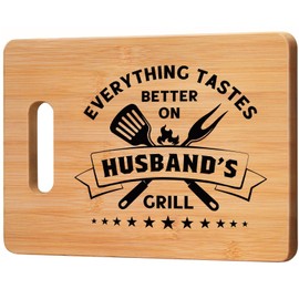 Valentines Gifts for Him, Husband Gifts, Husband Birthday Gifts - Unique Bamboo Cutting Board Gifts for Husband - Anniversary Birthday, Valentines Day Gifts for Husband