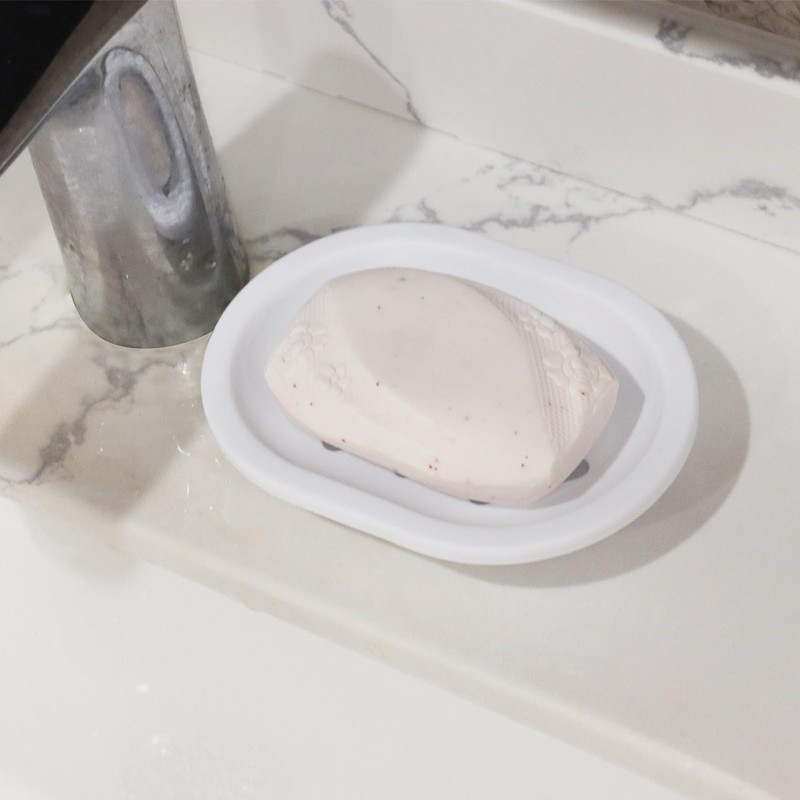 TOPSKY 2-pack Soap Dish, Soap Holder, Soap Saver, Easy Cleaning,