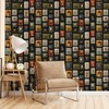 Vintage Stamp Peel and Stick Wallpaper, Botanical Postage Stamp Wallpaper