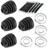 Caltric 2 Rear Axle Outer Inner CV Boot Kit for