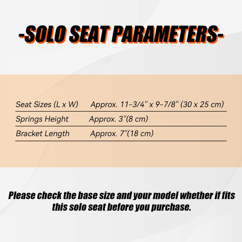 ECOTRIC 3" Solo Seat Spring Bracket Compatible with Harley 48