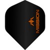 Mission Black Logo Dart Flights - 100 Micron - Standard