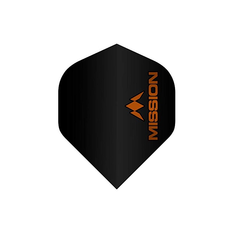 Mission Black Logo Dart Flights - 100 Micron - Standard