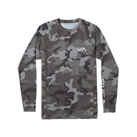 RVCA Men's RVCA L/S Rashguard Camo Large