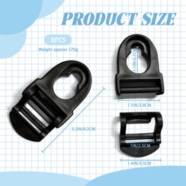 BELEFU 8 Set Kayak Seat Clips and Hooks, Easy to Use Kayak Clips for Seat, Reliable Kayak Replacement Seat Clips Repair Kit Accessories for Kayaks Seat Strap Common in Market (Black)