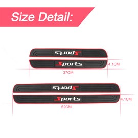 JNNJ Pack of 4 Door Sill Covers, Anti Scratch Door Sill Protection Strips Car Accessories, Car Door Step Plate Cover Decoration Door Sill (Regular)