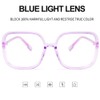 BAODAREN Blue Light Blocking Glasses Oversized Square Frame Women/Men Anti