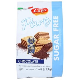Gastone Lago Party Wafers Chocolate Cream Filling 7.5oz Chocolate Sugar Free