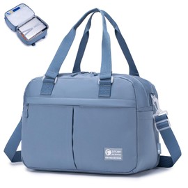 SPAHER Expandable Cabin Bag British Airways Hand Luggage Bag 40x30x15 to 40x30x25 Eurowings Wizzair Travel Duffle Bag Carry On Bag Under-seat Holdall Bag Hospital Bag Maternity Overnight Bags, Blue