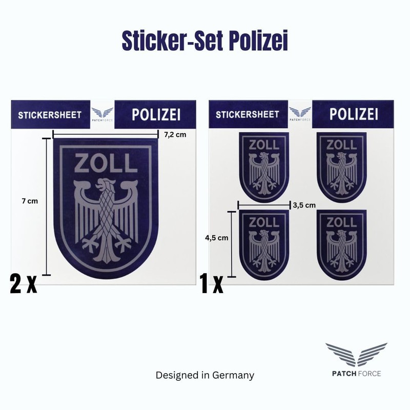 Patch Force - Sticker Police - Customs Sticker - For