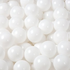 TRENDPLAY Large Ball Pit Balls 100 Count 2.75 Inch, Big Neutral Balls Bulk Non Toxic for Toddler Baby Kids Dogs,Party, 100pcs,White