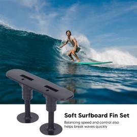 UPALDHOU Soft Surfboard Fin Set, Compact Shockproof Stable Balance PVC for Surfing