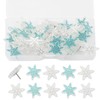 XGNG 1 Box (30pcs) Blue and White Snowflake Push Pins