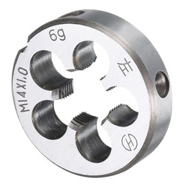 sourcing map Round Threading Die M14 x 1.0 Metric Thread Left Hand Screw Cutting Fixed Dies, Alloy Tool Steel Tapping Repair Tool