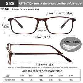 YTDBNS Reading Glasses Blue Light Blocking - 2 Pack Readers Men Women Rectangle Computer Eyeglass Gray/Brown, 1.0