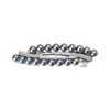 Gray Pearl Hair Clips Barrette for Womens Hair Crystal Rhinestone