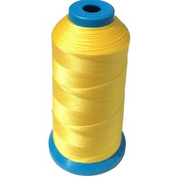 Bonded Nylon Sewing Thread #207 T210 Heavy Duty for Upholstery, Outdoor, Leather, Canvas, Jeans (Yellow, Tex 210)