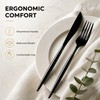 Culterman Modern Black silverware Set,Premium 18/10 Stainless Steel,Heavy duty,Sturdy,Sharp Practical