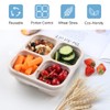 PUiKUS PUiKUS 4 Pack Snack Containers, 4 Compartments Bento Snack