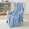 Bedsure Fleece Throw Blanket for Couch Light Blue - Lightweight