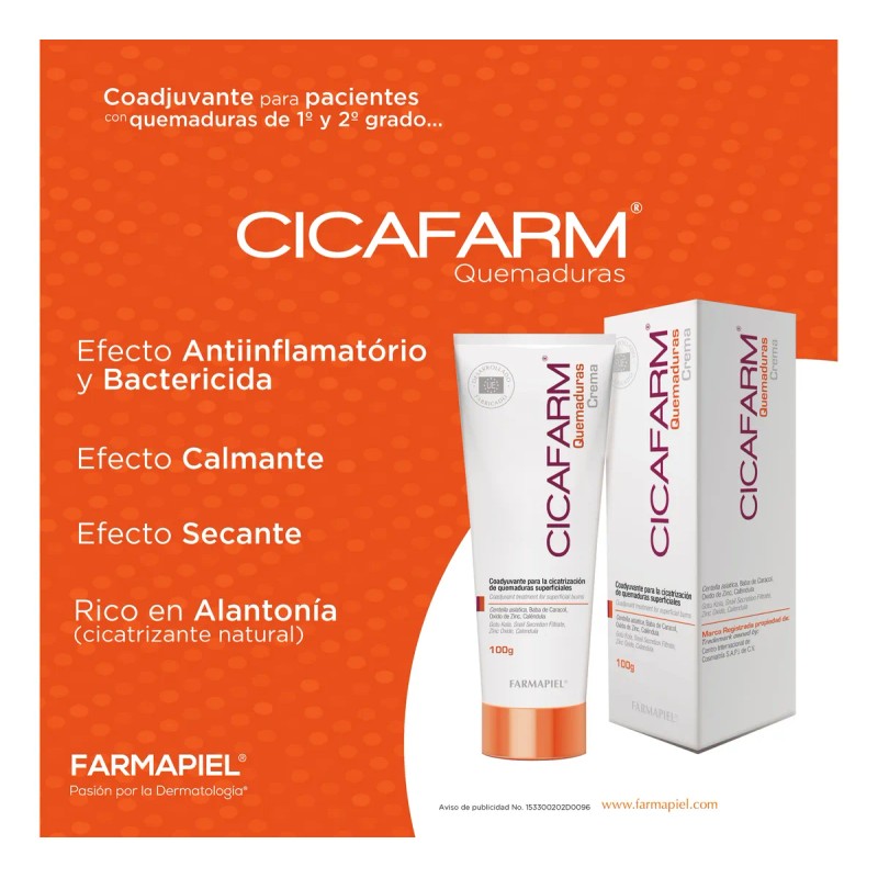 Crema Cicatrizante Quemaduras Superficiales Cicafarm