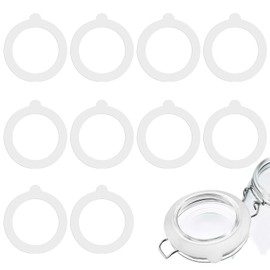 3.75" Rubber Seals for Glass Jars, 10 Pack Silicone Gasket Replacement for Mason Jars, Airtight Leakproof Gaskets Rubber Gasket Rings for Regular Mouth Canning Jar (Whtie)