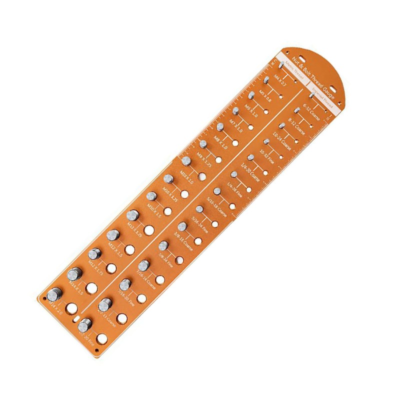 Nut and Bolt Thread Checker 14 Inch and 14 Metric