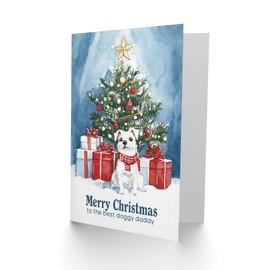 Artery8 To The Best Doggy Daddy Gifts Tree Dog Lover For Him Man Christmas Card