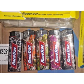 Clipper 5 NEW Clipper Super Lighters Race Trac CAMO Colors All New & Refillable