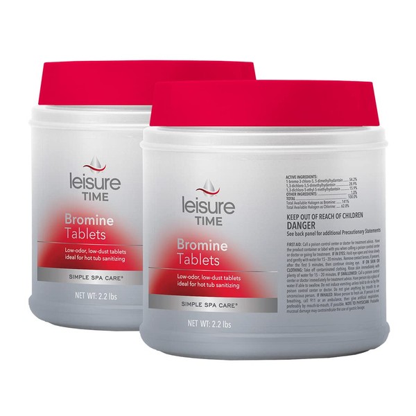 Leisure Time 45422A-02 Bromine Tabs for Spas and Hot Tubs,