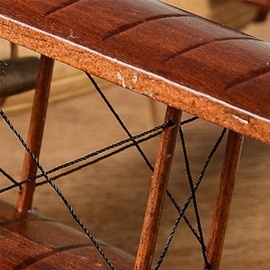 Tagtight Aeroplane Model, Vintage Double Decker Model Toy, Retro Plane Model Handicraf, Miniature Plane Model Desktop, Photo Props, Souvenir, Collectible, 35 x 31 x 10 cm