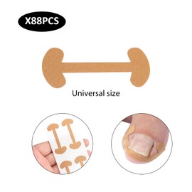Pack of 88 Nail Correction Patches, Ingrown Nail Correction, Nail Groove Patches, Nail Protection, Ingrown Nail Correction Plasters for Ingrown Toenails and Nail Clips