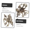 KITANDOVE Unique Sculpted Brass Octopus Ornament for Home Decor -