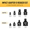 BOEN 8 Piece Impact Socket Adapter and Reducer Set, 1/4"