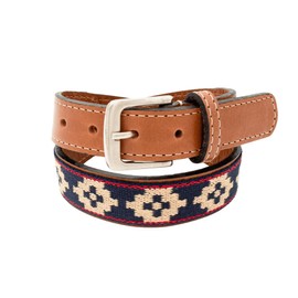 GauchoLife Guarda Pampas Kids Premium Woven Belt (Beige/Blue, X-Small)
