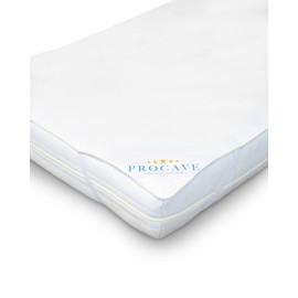 PROCAVE Waterproof Mattress Protector (90 x 200 cm) – Breathable Mattress Topper, Made in Germany, White, Crinkle-Free Mattress Protector