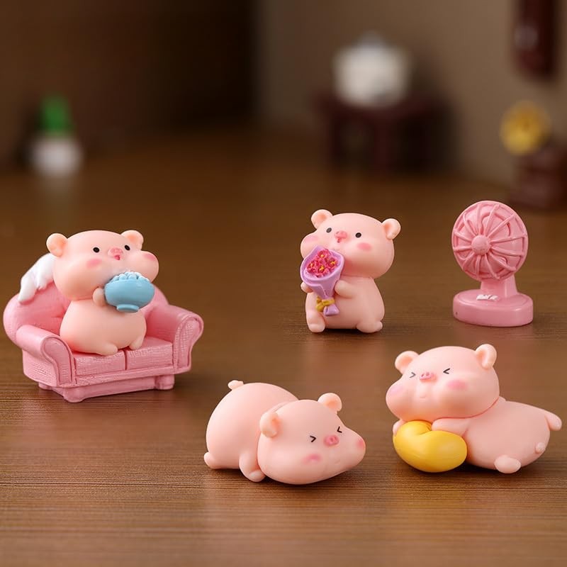 Opexicos 12Pcs Adorable Car Interior Decorations Cute Piggy Car Ornaments