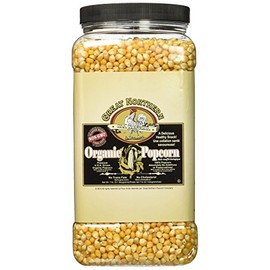 Organic Popcorn Kernels - 7lbs Resealable Bulk Jug of Gourmet Popping Corn for Microwave, Stovetop, and Popper Machines by Great Northern Popcorn