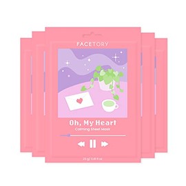 FACETORY K Beauty Mascarilla Facial Cuidado De La Piel - Mascarilla De Hoja Calmante Para Piel Propensa Al Acné Con Extracto De Heartleaf  Calma El...