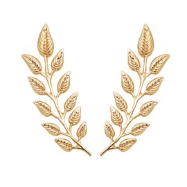 Wheat Leaf Brooch Pin, Shirt Lapel Pin, Men's Collar Brooch, Double Leaf Collar Brooch for Men’s Suit, Lapel, and Women’s Business Accessories-gold