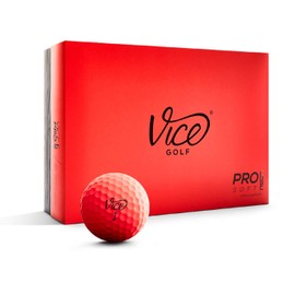 Vice Pro Soft Golf Balls, Red (One Dozen)