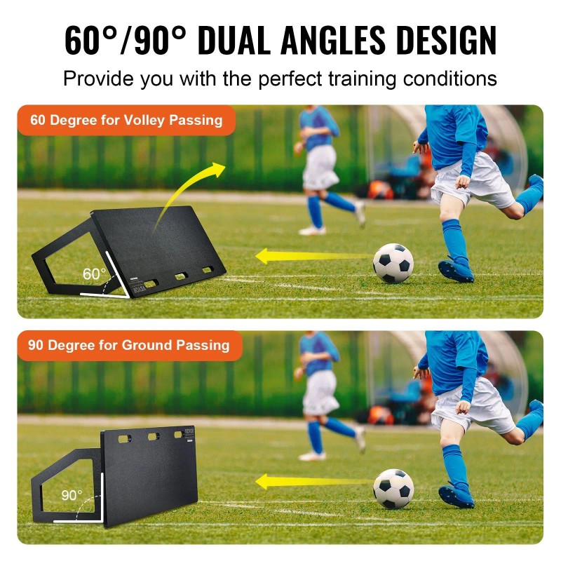Portable 45\"X18\" HDPE Foldable Soccer Rebounder Board Wall for Kids