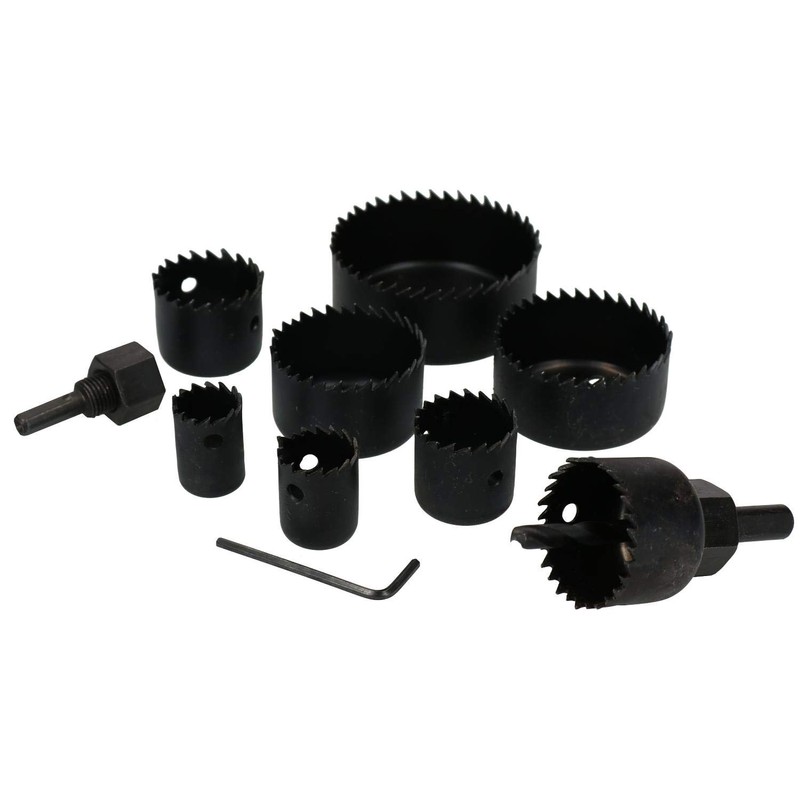 11pc Hole Saw Set Drill Arbor 19-64mm Cutter Round Circular