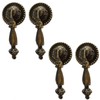 Chris.W 4 Pack Antique Style Bronze Metal Drawer Tear Drop