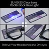 ZUVGEES Retro Style Blue Light Blocking Reading Glasses Big Eyeglass