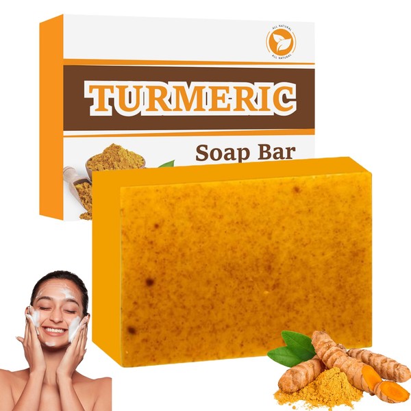 Turmeric Soap Bar, Kojic Acid Soap for Face & Body,